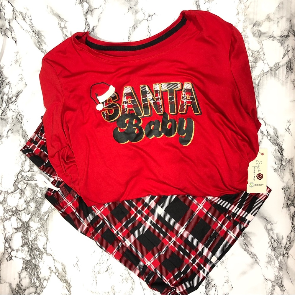 Secret Treasures “Santa Baby” Logo Pajama NEW